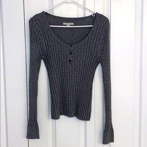 American Eagle scoopneck lightweight , gray, large